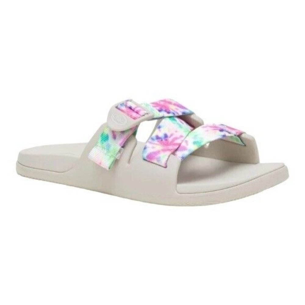 CHACO Chillos Sport Kids Light Tie Dye Slip On Sandal Slides NEW